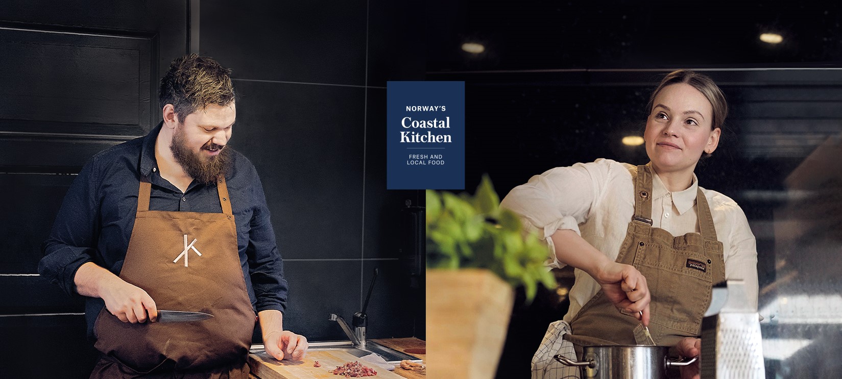 Our two Culinary ambassadors Ellingsen and Nässander in their kitchens.