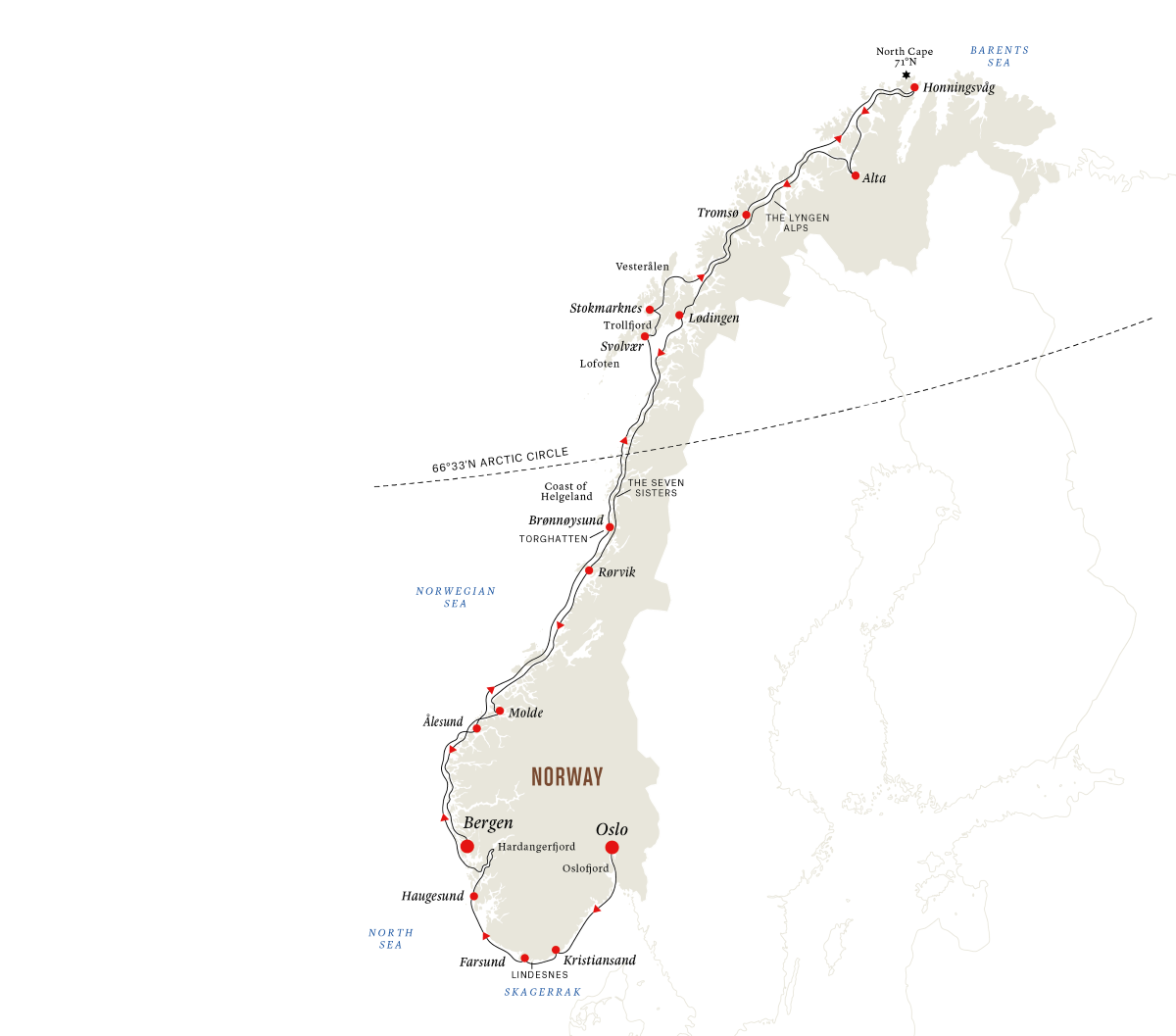 The North Cape Express – Full Voyage from Oslo to Bergen (2023-24)