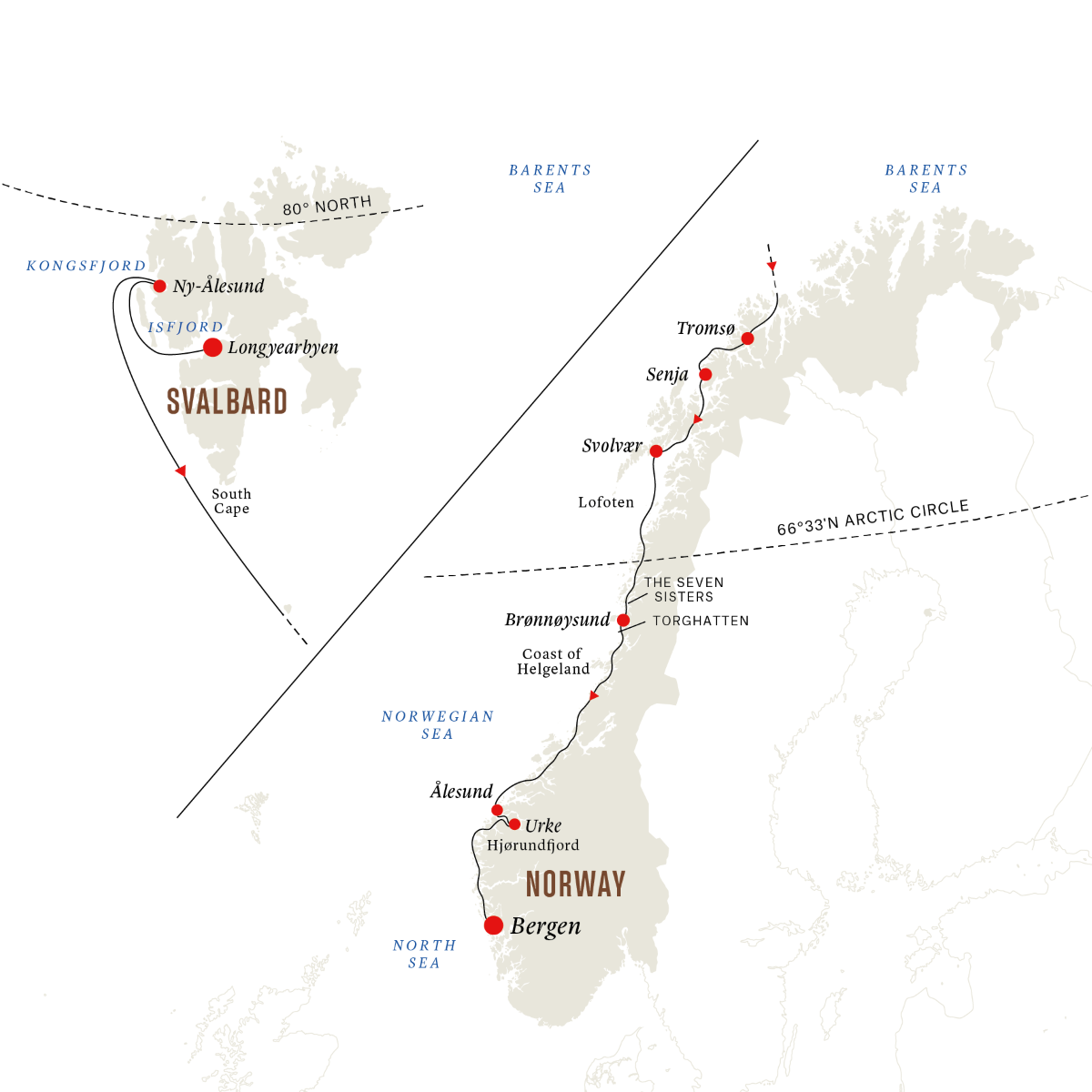 The Svalbard Express – Southbound Voyage from Svalbard to Bergen
