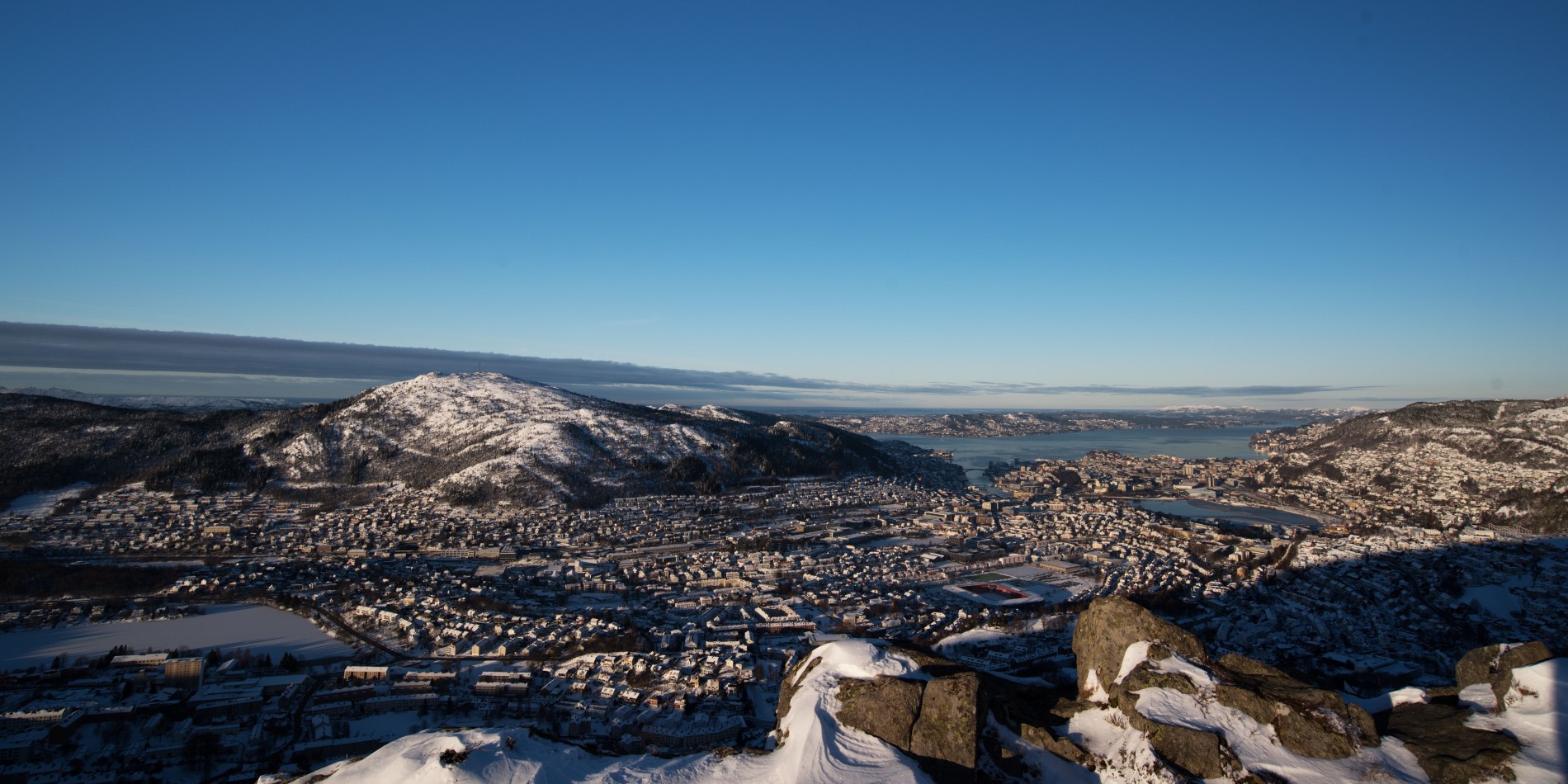 View from Ulriken in the winter