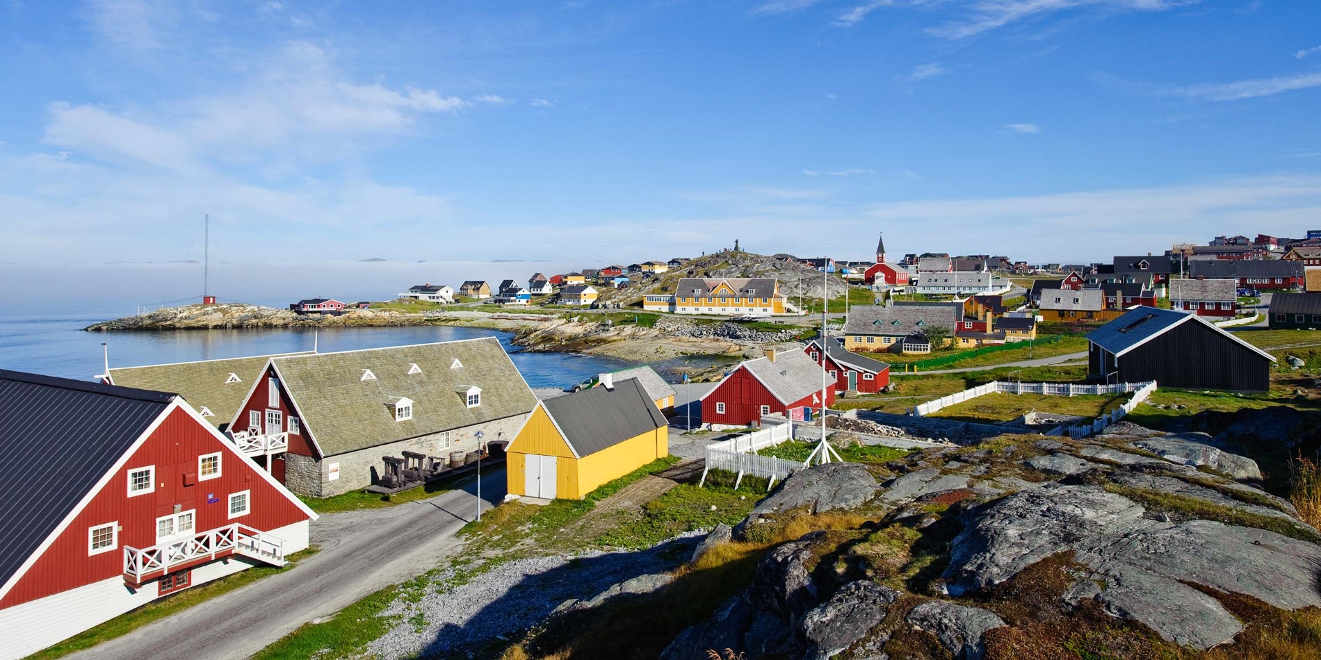 Scenic view over Nuuk, the capital of Greenland