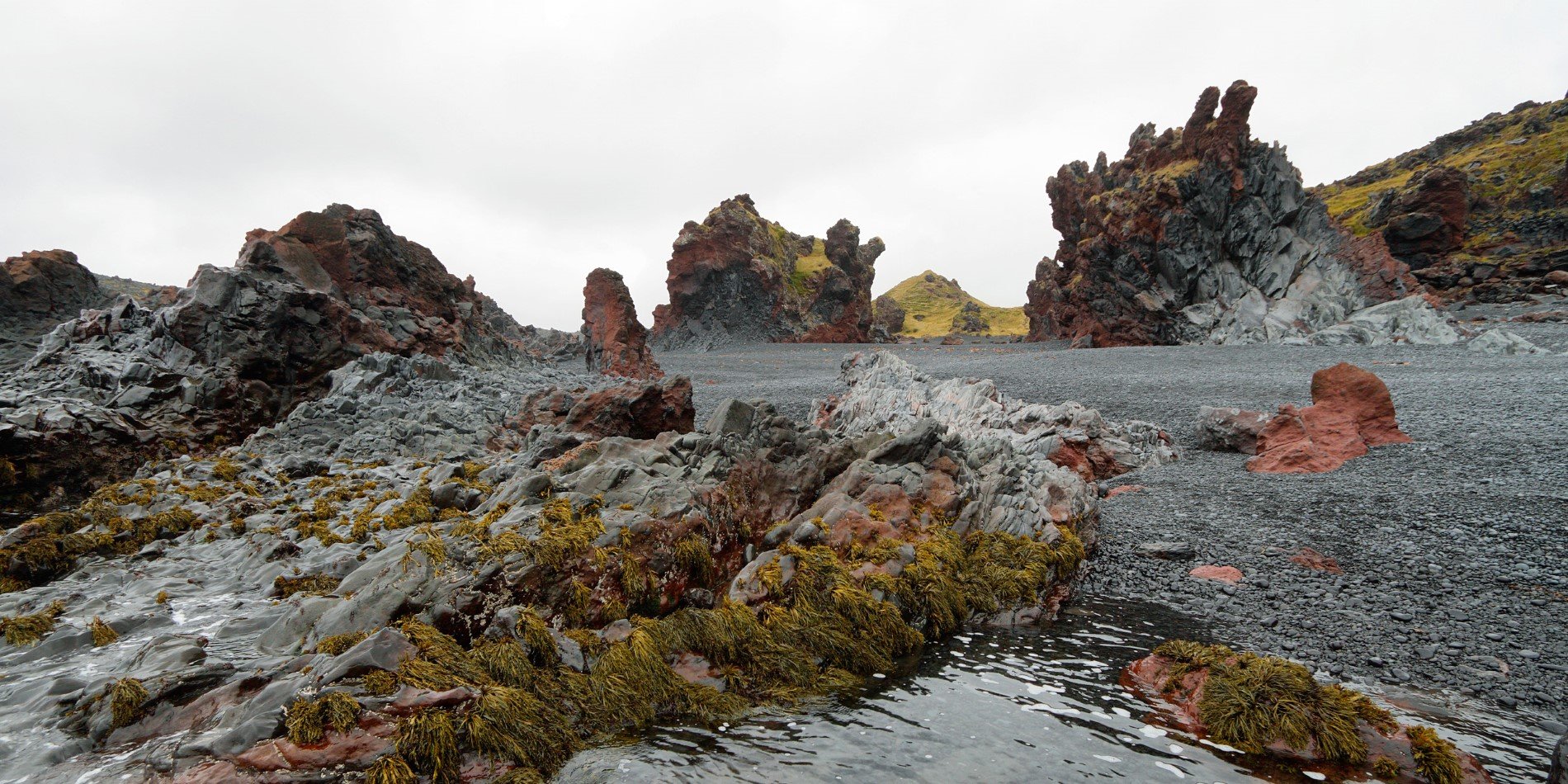 Strange rock formations at Djúpalónssandur beach