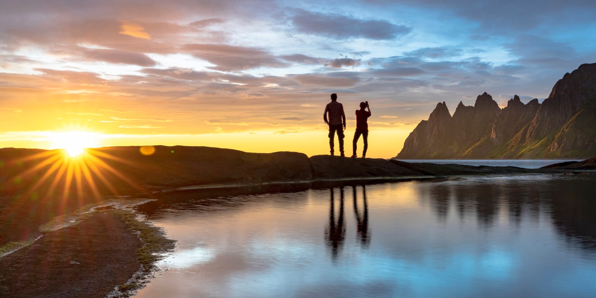 Northern Iceland. Midnight sun available as Framed Prints, Photos