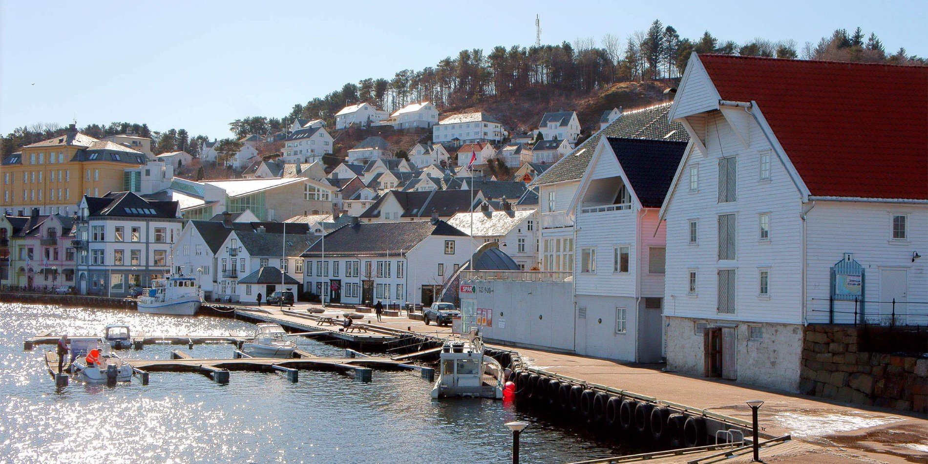 The picturesque, white houses of Farsund