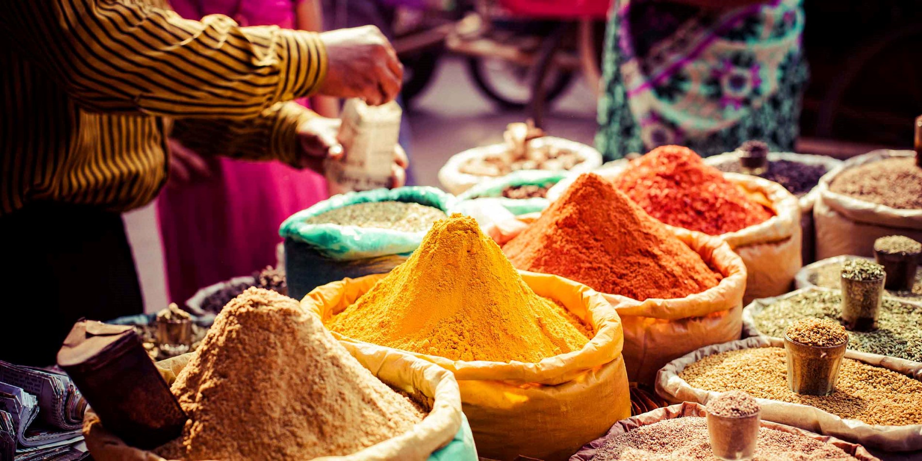 Spices and dry fruits in local bazaar